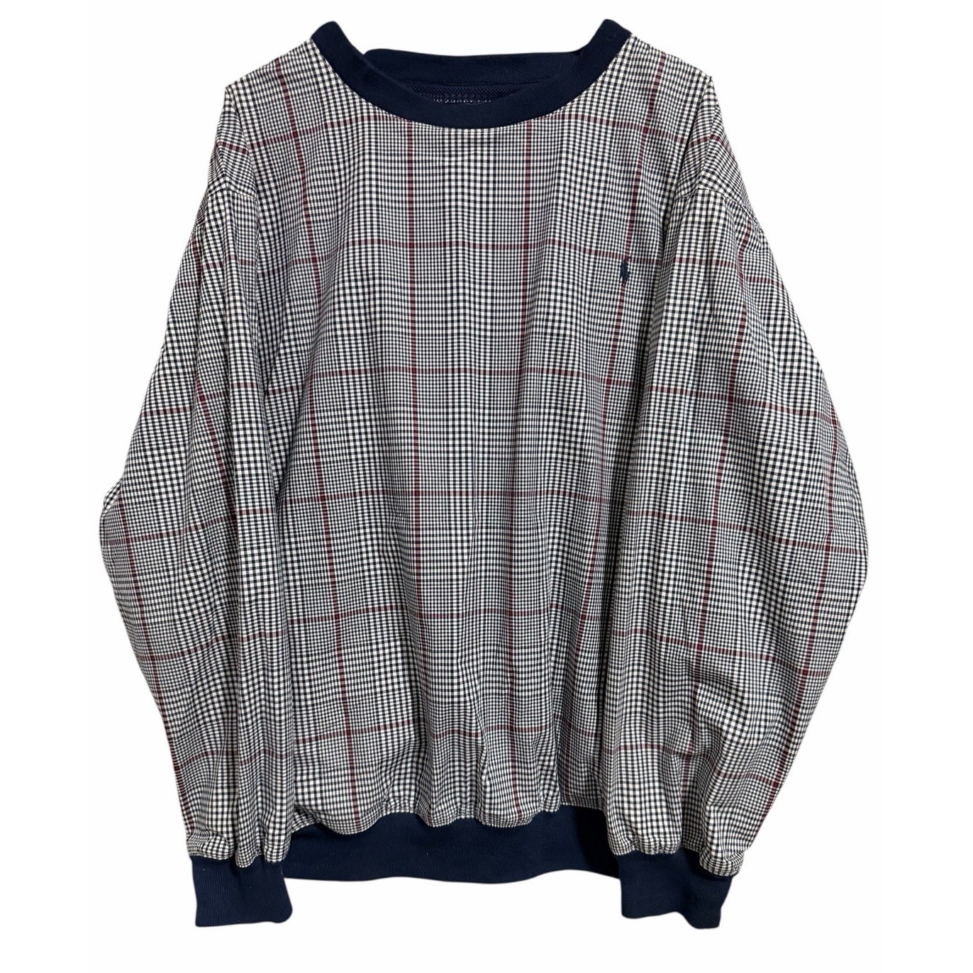 Polo Ralph Lauren Polo Golf Blue Plaid Pullover Windbreaker Mens Size Large